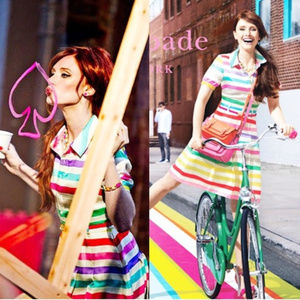 RARE HTF Kate Spade Jeanette Candy Stripe Dress 10